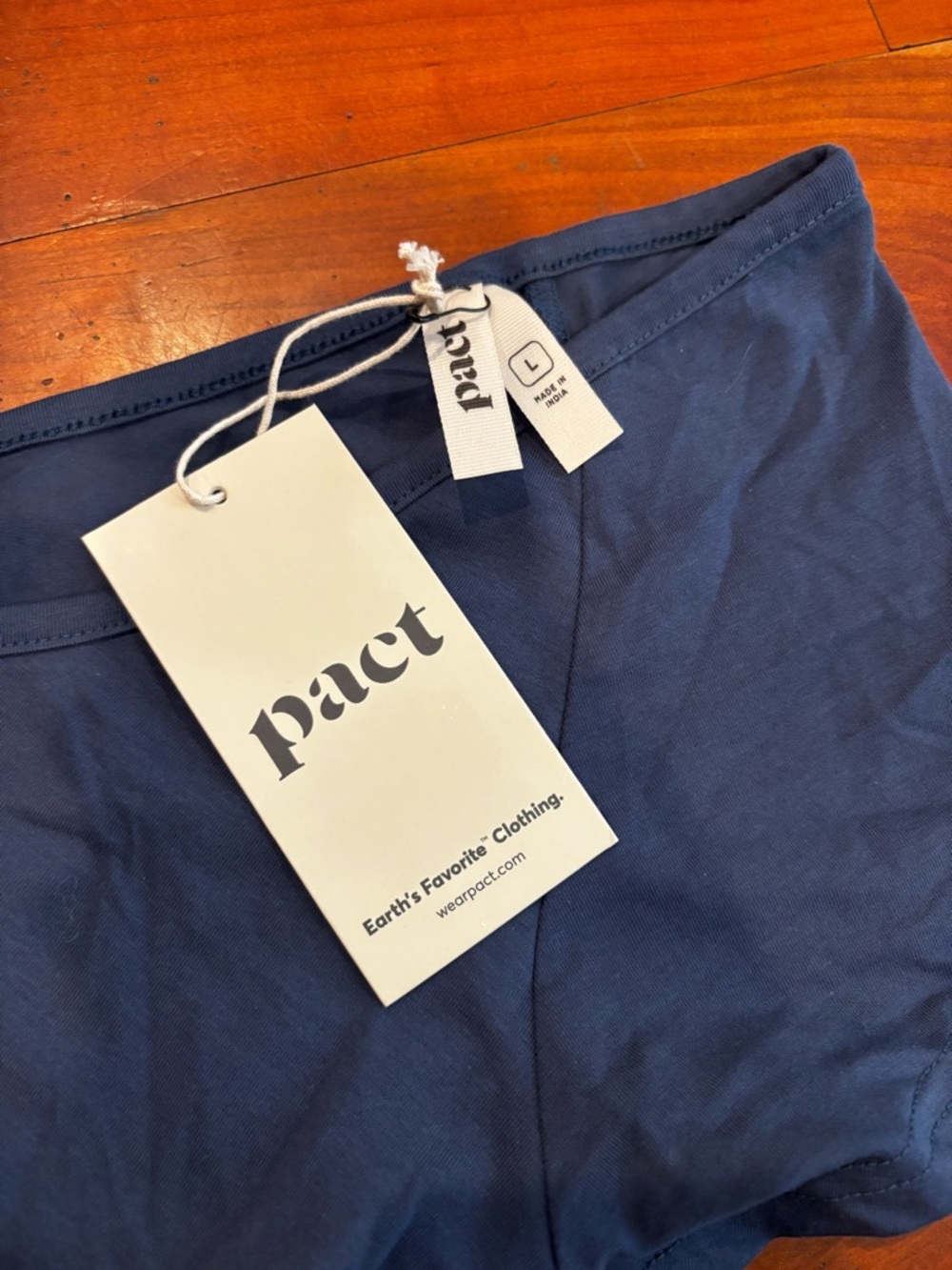 Pact Navy Blue Maxi Dress with partial open back - New, no tags - Picture 3 of 3